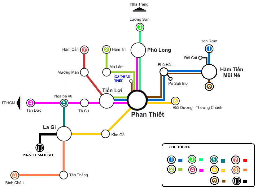 Mui Ne bus map - getting around mui ne